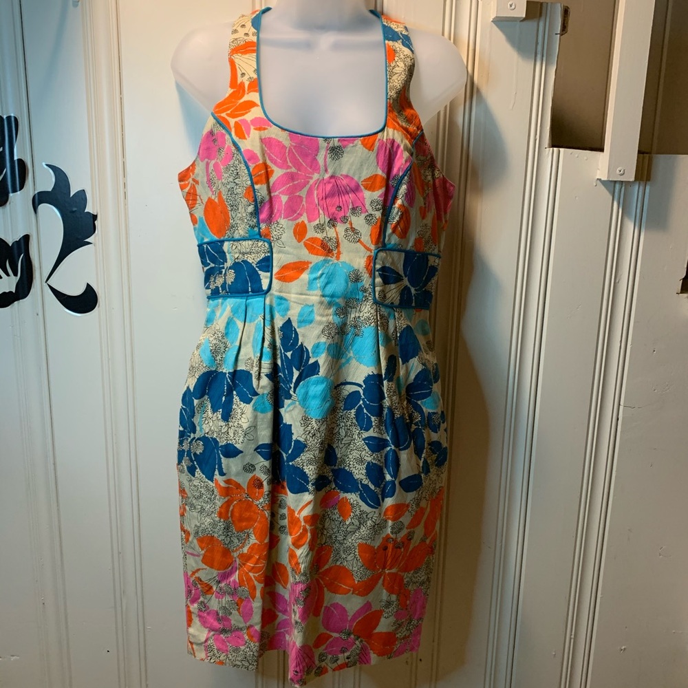 Jessica Simpson floral sheath pocket racer back 6